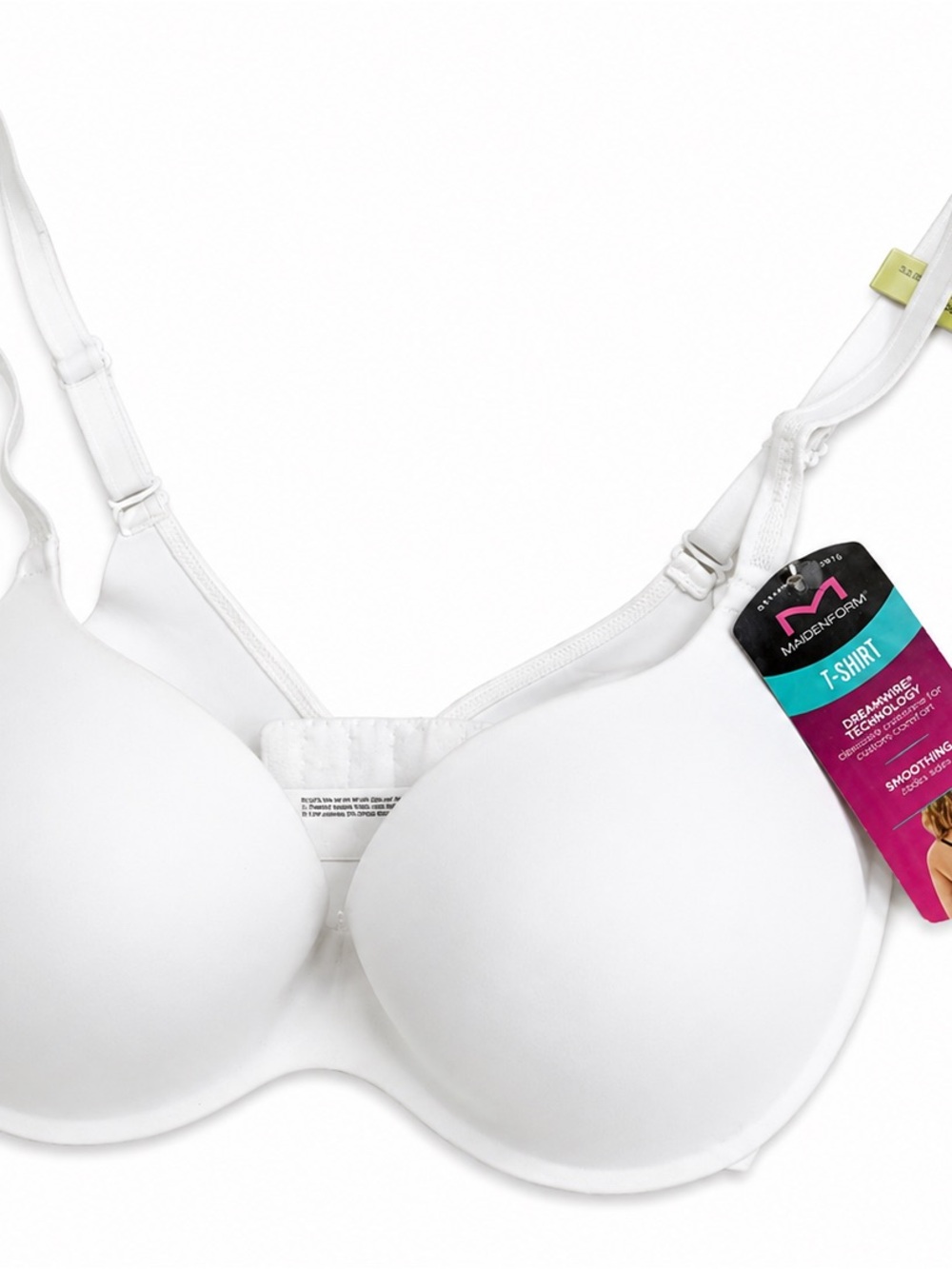 Maidenform White T-Shirt Bra - Smooth Molded Cups